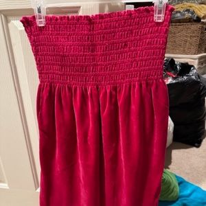 NWOT JUICY COUTURE HOT PINK VELOUR PLUSH BATHING SUIT COVER UP DRESS SIZE XL